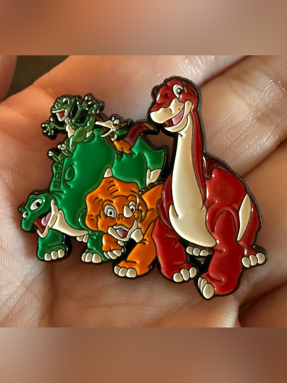 New Land Before Time Dinosaurs Little-foot Ducky Spike Cera Cute 90s Enamel Pin